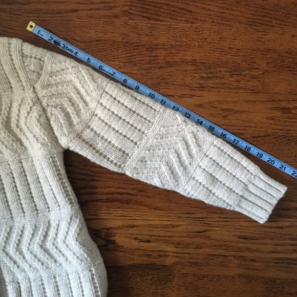 Vintage knitted wool zip pocket and leather button sweater cardigan - Picture 7 of 10